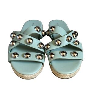 MARC FISHER WOMENS BRYTE SLIDE Ball leather Sandal.  Sz7